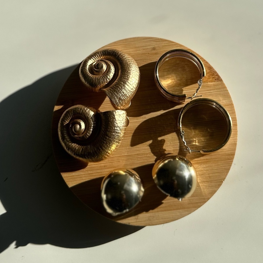 Gold Tone Earrings Bundle sets - Picture 3 of 3